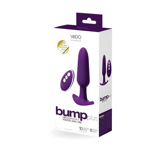 VeDO Bump Plus Vibe Anal con Control Remoto - Púrpura Profundo