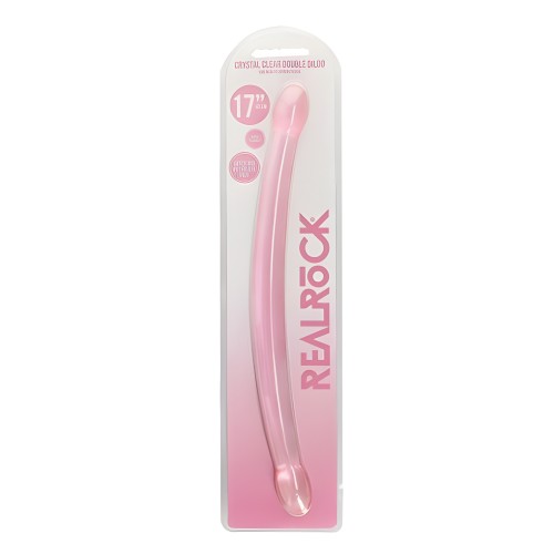 Shots Realrock Crystal Clear Dildo Doble - Rosa