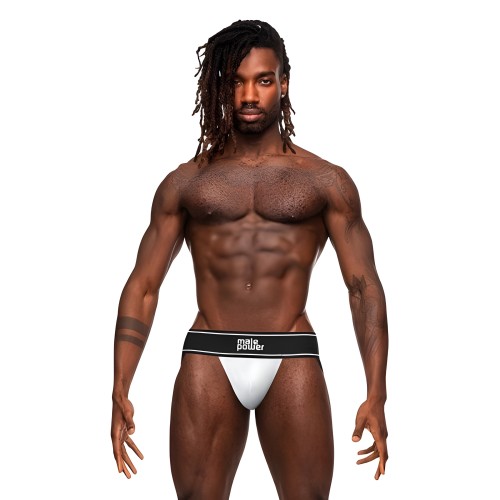 Male Power Modal Rib Jock - White - S/M