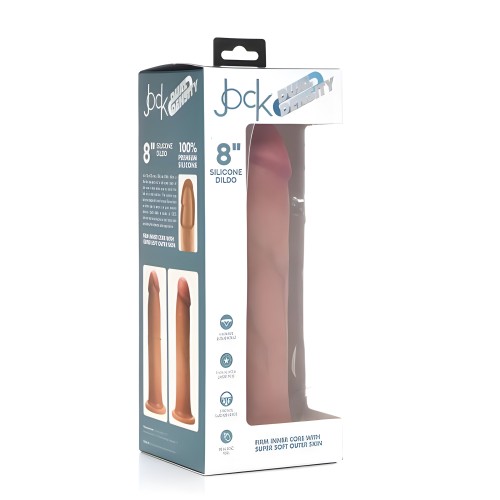 Dildo De Silicona De Densidad Doble Jock 8 Pulgadas Claro