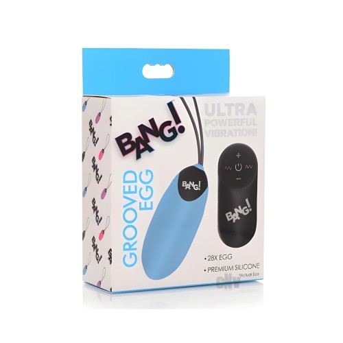 Bang 28x Grooved Silicone Egg Blue