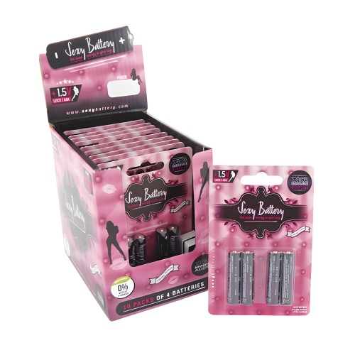 Sexy AAA Battery Box of 10 Four Packs Display