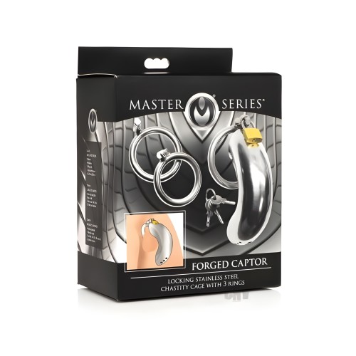 Ms Locking Ss Chastity Cage W/rings