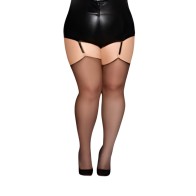 Medias Transparentes de Seda Negras Talla Q/s