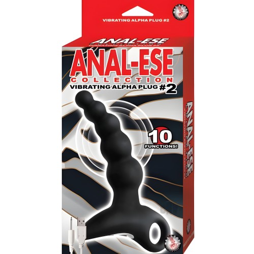 Anal-ese Collection Vibrating Alpha Plug #2 - Black