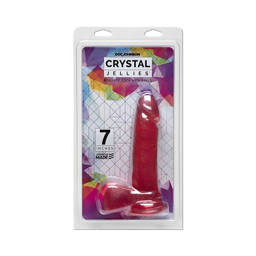 Pene Realista Crystal Jellies 7in - Con Bolas