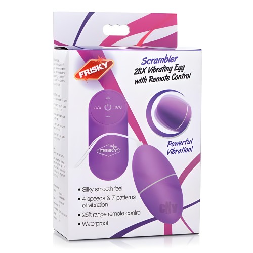 Huevo Vibrador Frisky 28x Scrambler Con Control Remoto - Púrpura