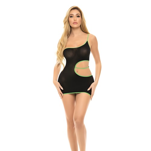 Pink Lipstick All You Need Cut Out Dress Black O/s