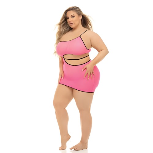 Vestido Cut Out Pink Lipstick All You Need Rosa Neón Qn