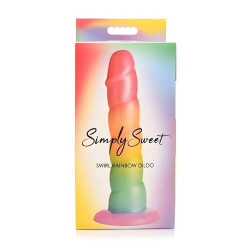 Dildo de Silicona Arcoíris Simply Sweet Swirl 6.5 In.