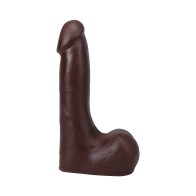 El Pene Realista 7 In. Ultraskyn Vac-u-lock Dildo Con Testículos Chocolate
