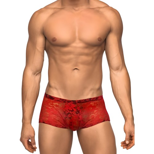 Mini Short de Encaje Rojo Grande Male Power