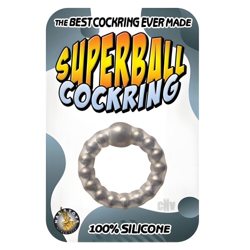 Superball Cockring Clear - Waterproof Silicone Ring