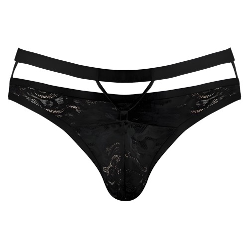 Lucifer Cutout Thong Black S/M
