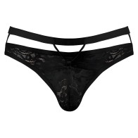 Lucifer Cutout Thong Black S/M