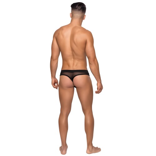 Male Power Hoser Hose Thong Black Lx