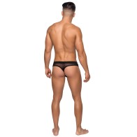 Male Power Hoser Hose Thong Black Lx