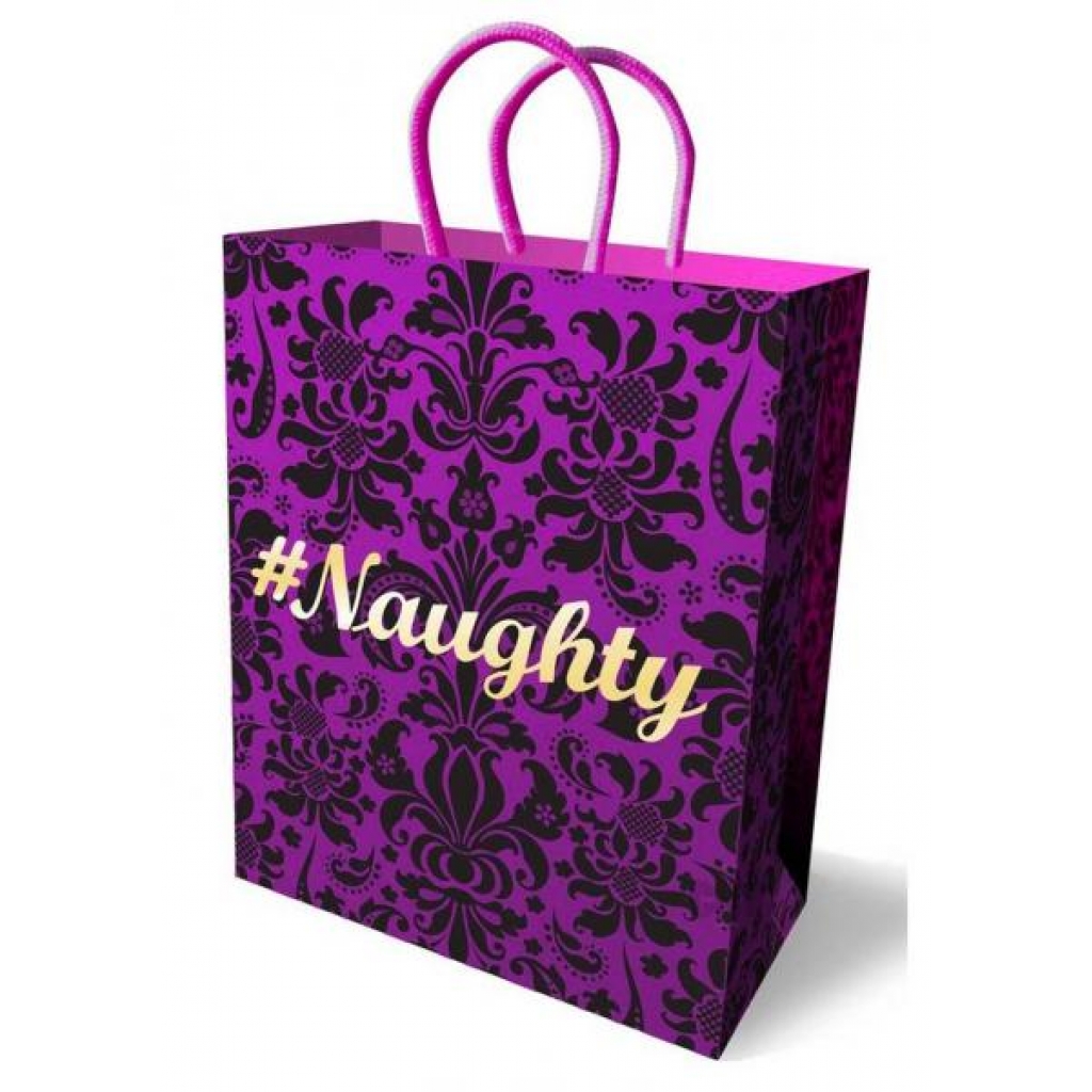 #Naughty Gift Bag Purple 10 inches - Little Genie 