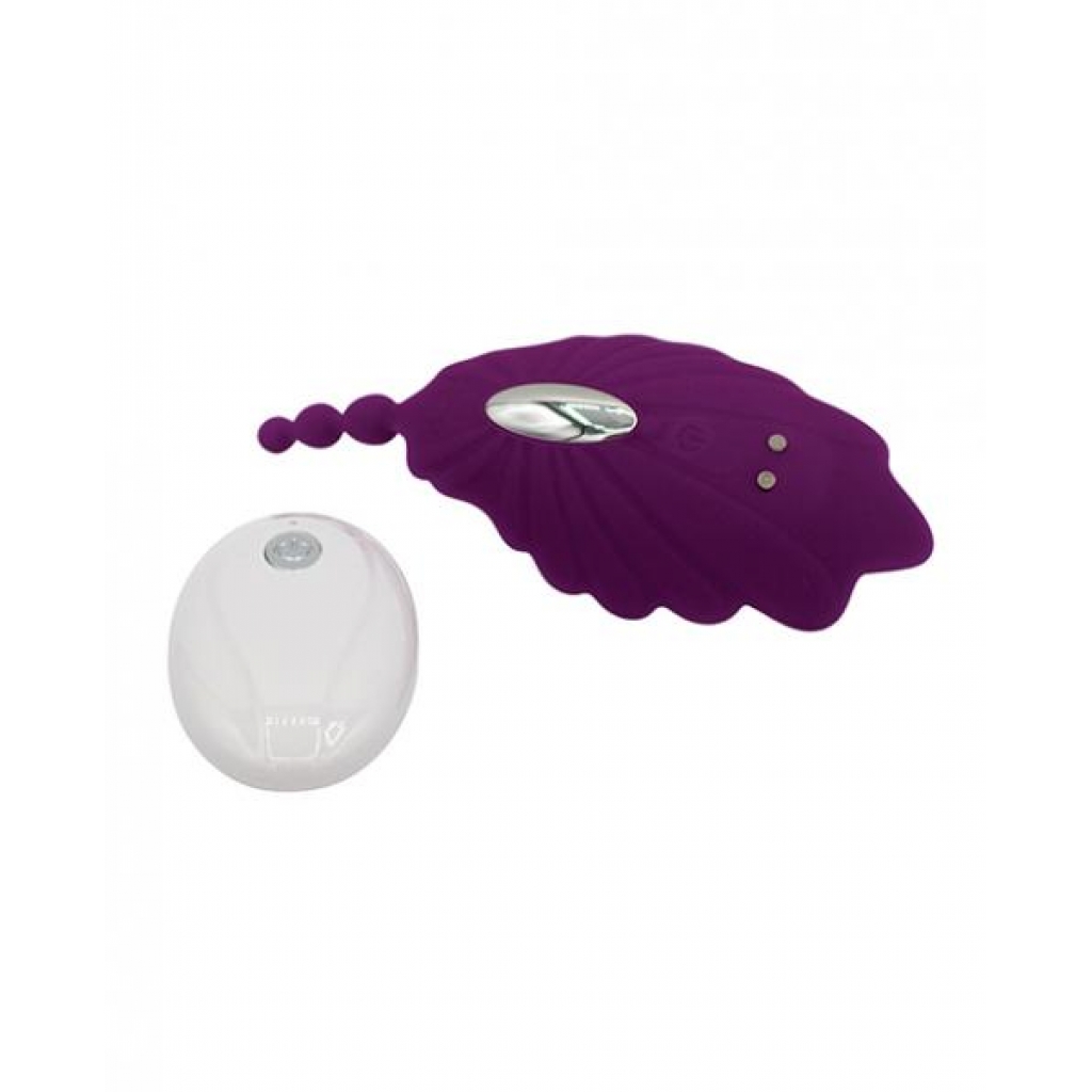 Natalie's Toy Box Shell Yeah! Remote Controlled Wearable Panty Vibrator - Purple - Like A Kitten