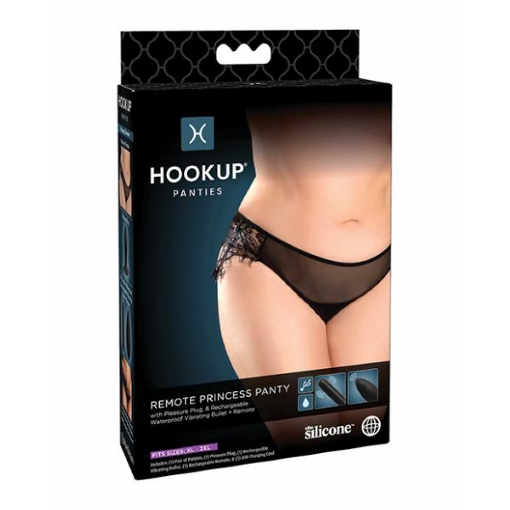 Hookup Panties Remote Princess Panty Black Xl-xxl - Pipedream Products