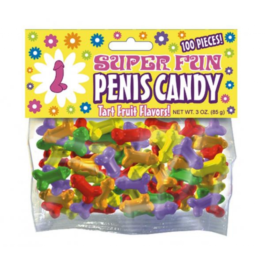 Super Fun Penis Candy 100 Pieces Fruit Flavors 3oz - Little Genie