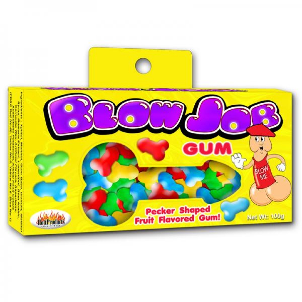 Blow Job Pecker Shaped Bubble Gum Fruit Flavored 3.5oz - Hott Products