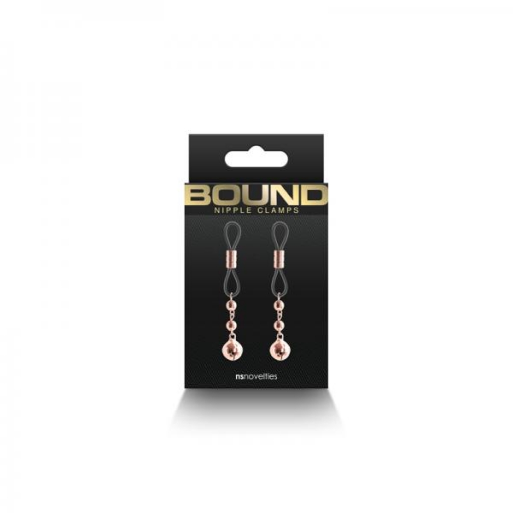 Bound Nipple Clamps D1 Rose Gold - Ns Novelties