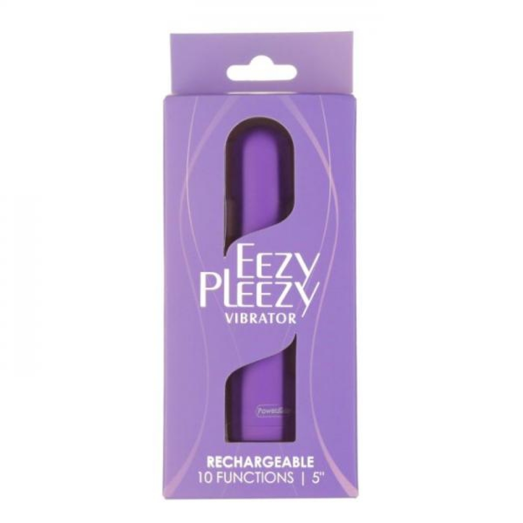 Powerbullet Eezy Pleezy 5 In Vibe Rechargeable Purple - Bms Enterprises