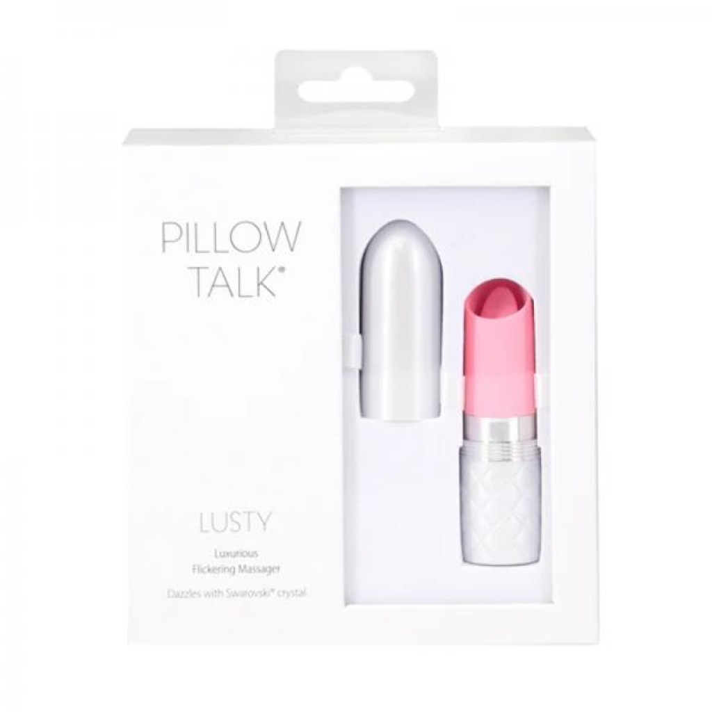 Pillow Talk Lusty Flickering Massager W/ Crystal Pink - Bms Enterprises