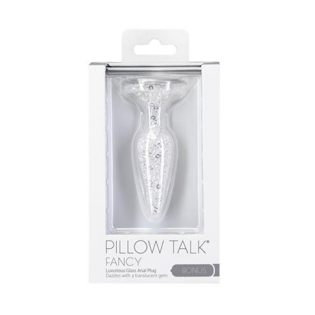 Pillow Talk Fancy Glass Anal Plug Translucent - Bms Enterprises