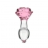 Pillow Talk Rosy Flower Glass Anal Plug Pink - Bms Enterprises