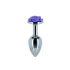Lux Active Purple Rose 3.5in Metal Butt Plug Small - Bms Enterprises