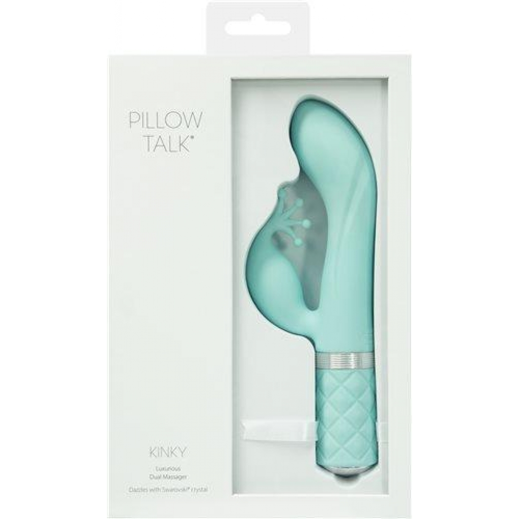 Pillow Talk Kinky Clitoral W/ Swarovski Crystal Teal - Bms Enterprises