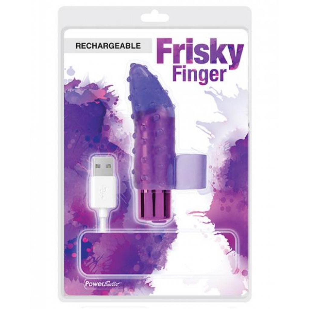 Rechargebale Frisky Finger Massager Purple - Bms Enterprises