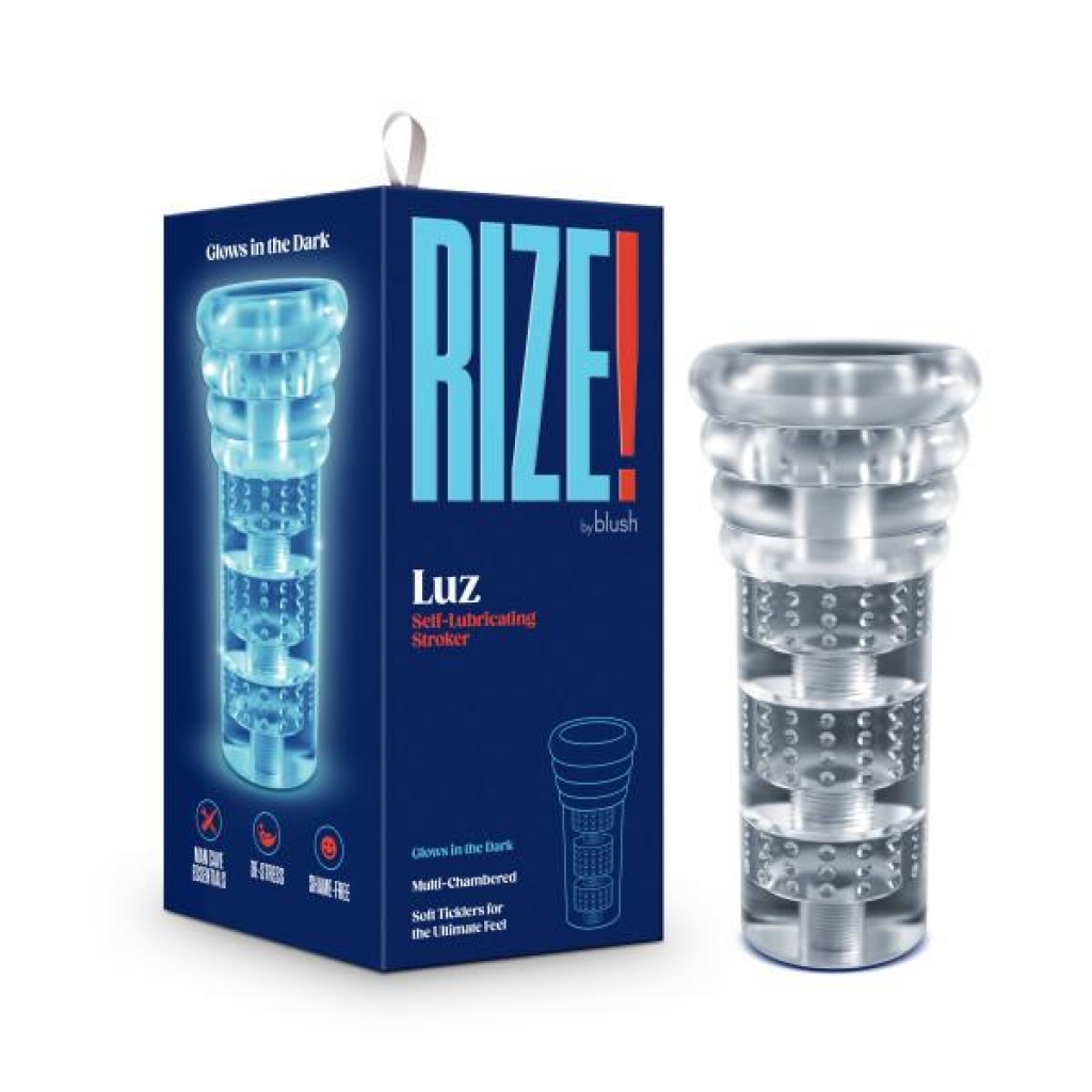 Rize Luz Glow In The Dark Self Lubricating Stroker Clear - Blush Novelties