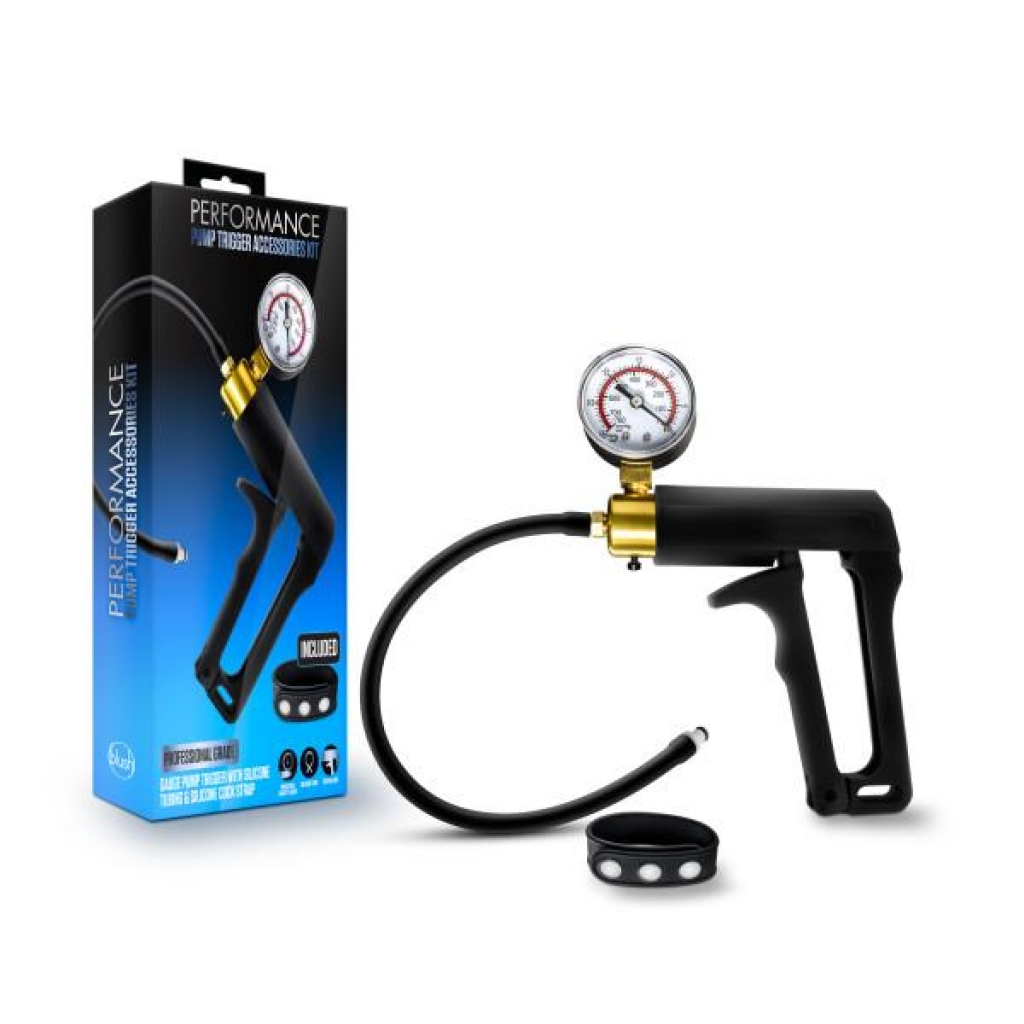 Performance Gauge Pump Trigger W/ Silicone Tubing & Pressure Gauge - Blush Novelties