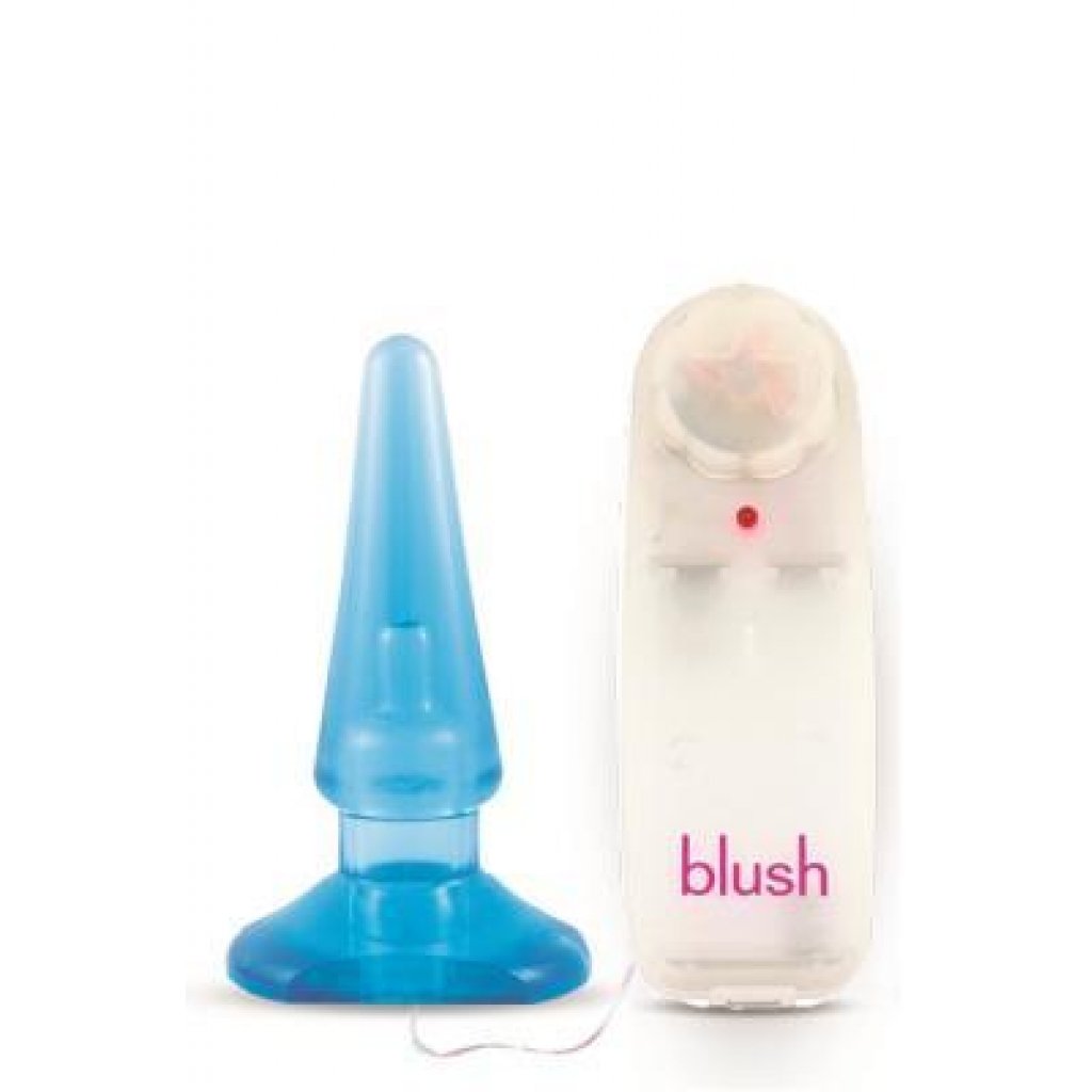 Basic Anal Pleaser Blue Vibrating Plug - Blush Novelties