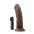 Dr Joe 8 inches Vibrating Cock Suction Cup Brown - Blush Novelties