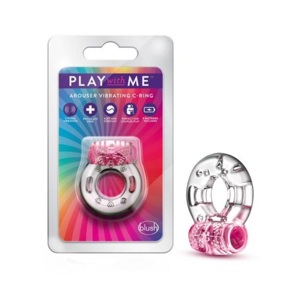 Play With Me Arouser Vibrating C-ring Pink - Blush Novelties