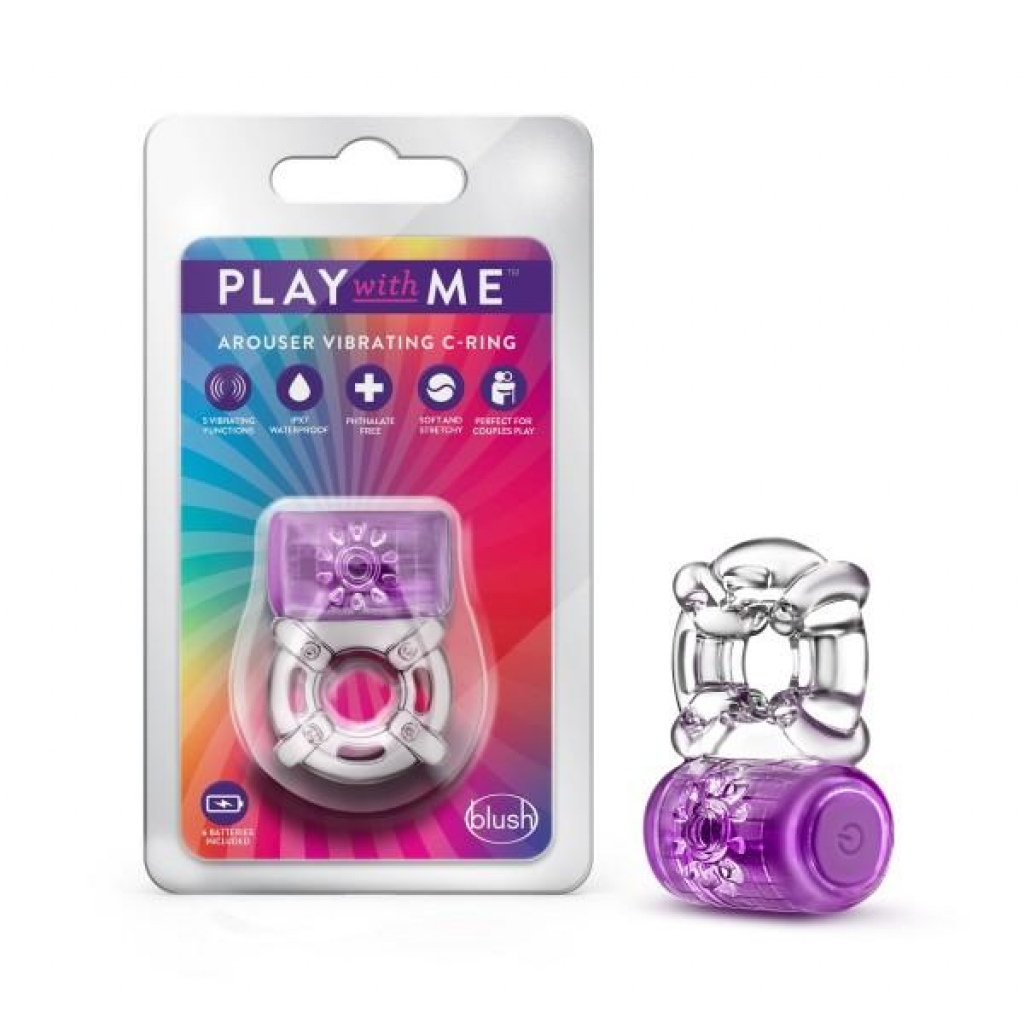 Play With Me One Night Stand Vibrating C-ring Purple - Blush Novelties