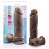Au Naturel 9.5 Inches Dildo with Suction Cup Brown - Blush Novelties