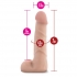 X5 7 inches Cock With Flexible Spine Dildo Beige - Blush Novelties