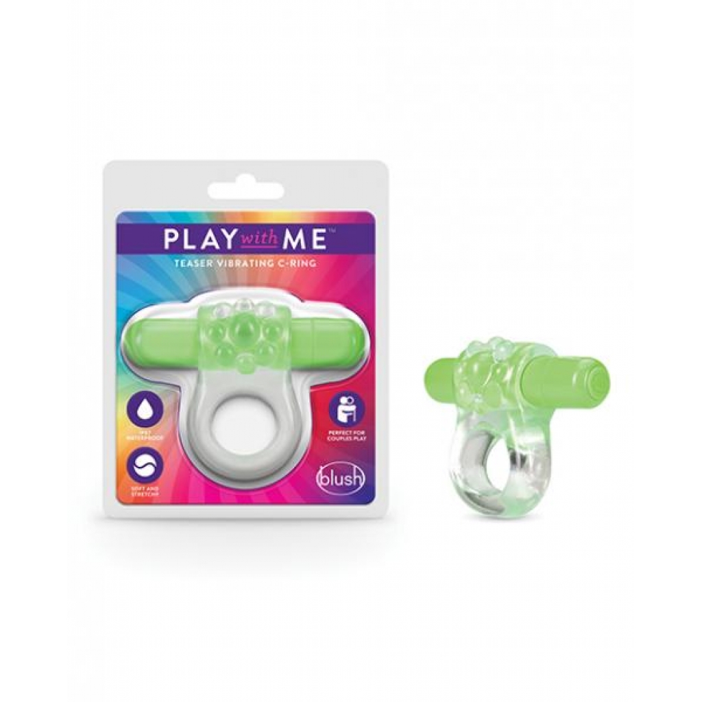 Play With Me Teaser Vibrating C-ring Green - Blush Novelties