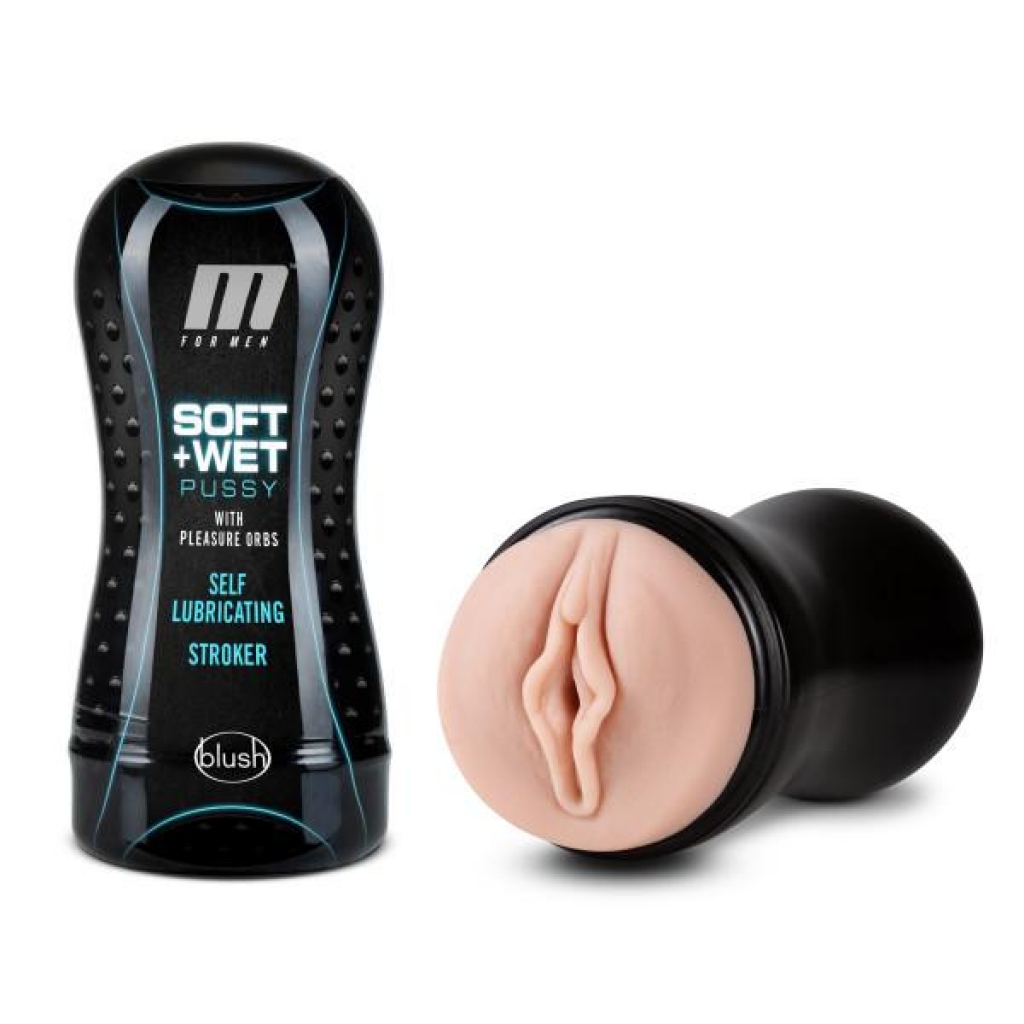 M For Men Soft & Wet Self Lubricating Stroker Cup Vanilla - Blush Novelties