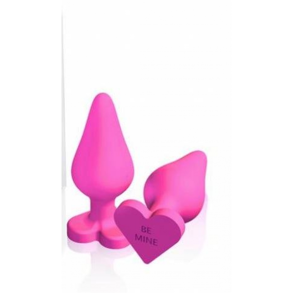 Naughty Candy Hearts Pink Butt Plug - Blush Novelties