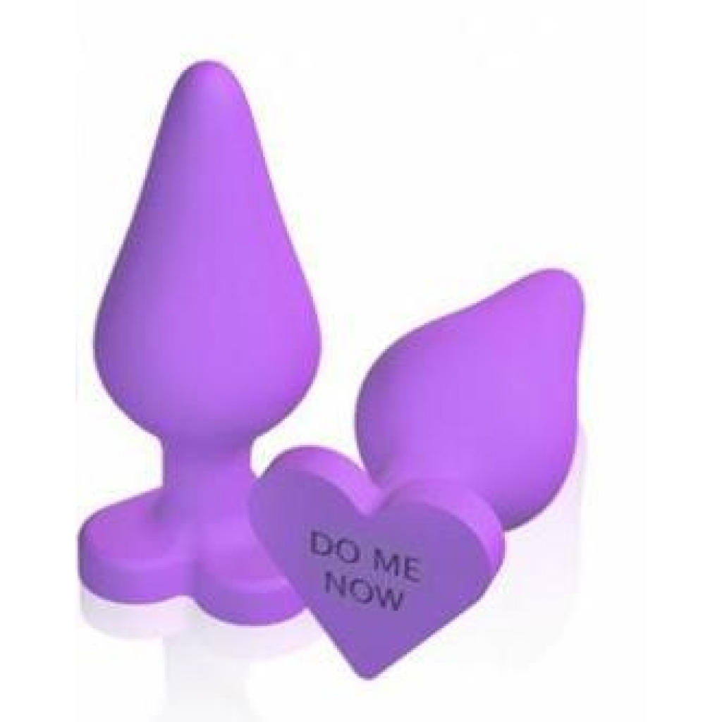 Naughty Candy Heart Purple Butt Plug - Blush Novelties