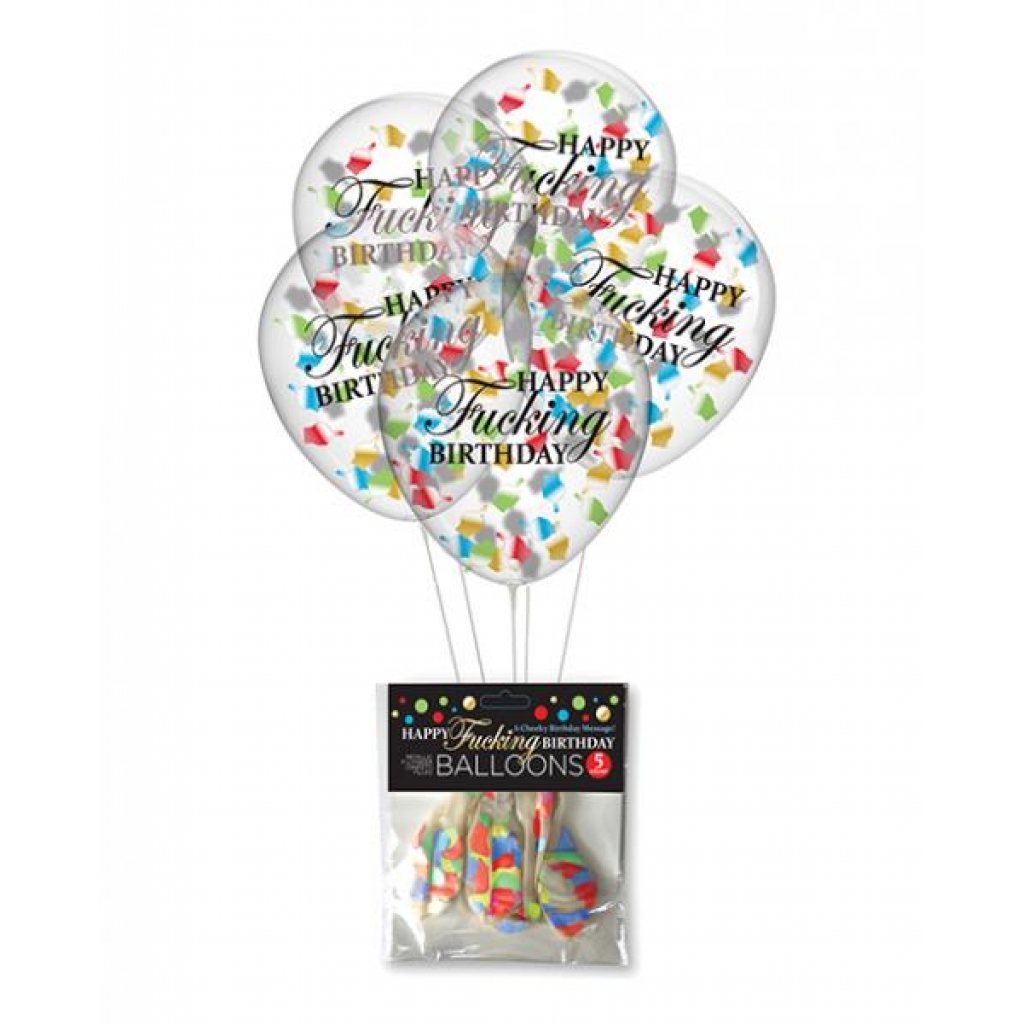 Happy F*ing Birthday Confetti Balloons - Little Genie