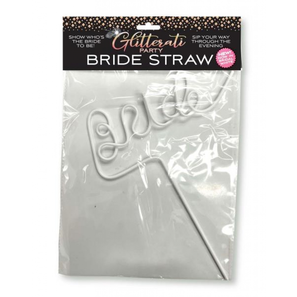 Glitterati Bride Straw White - Little Genie