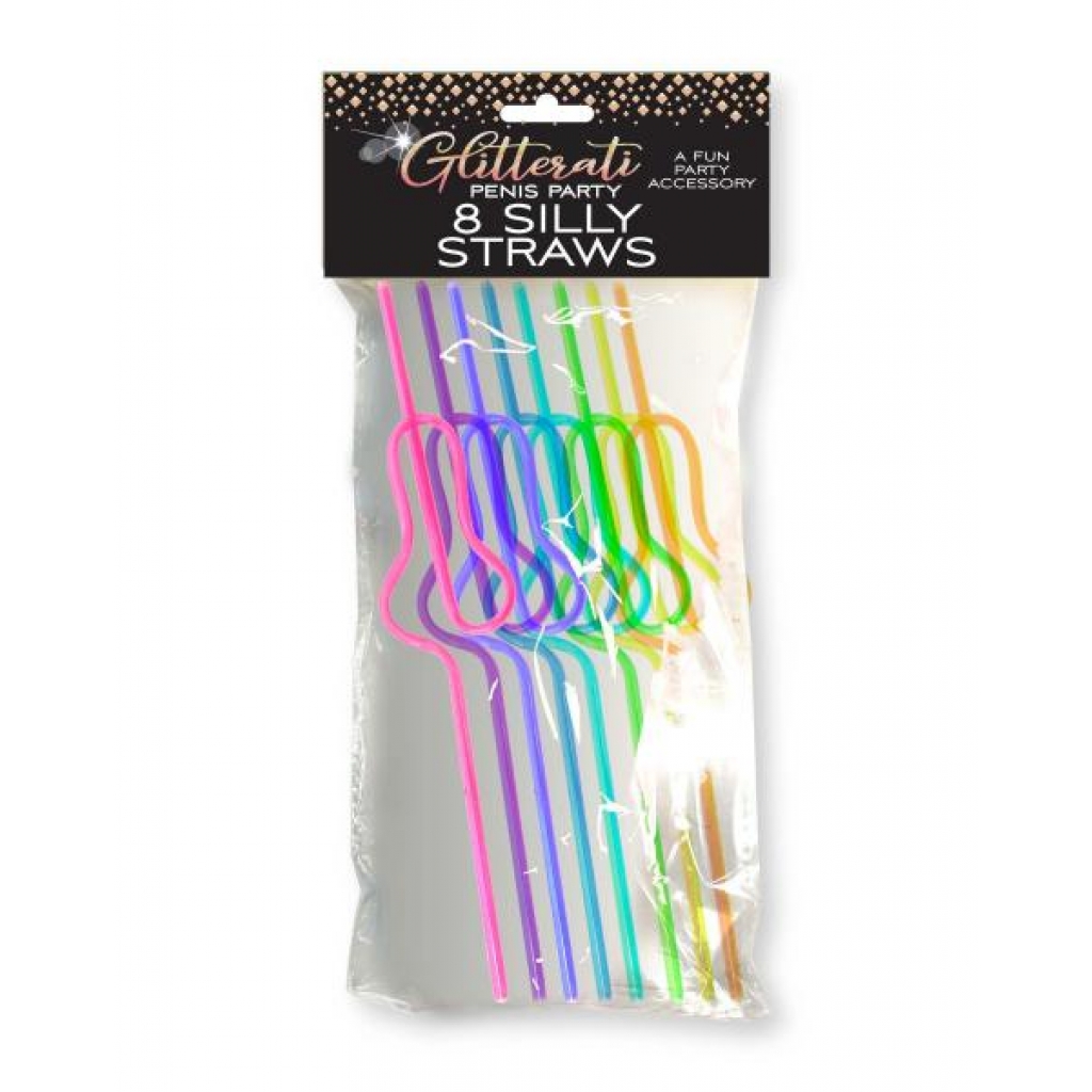 Glitterati Silly Penis Straws - Little Genie