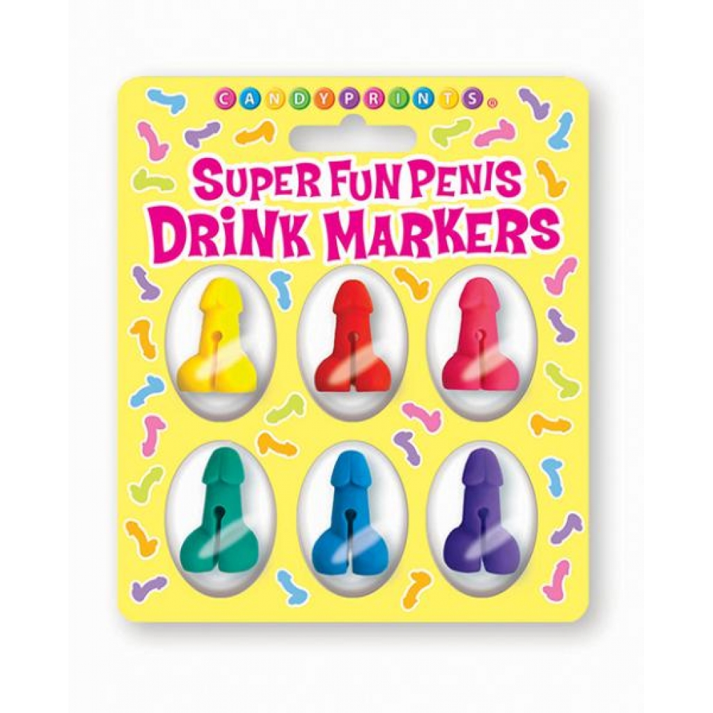Super Fun Penis Silicone Drink Markers - Little Genie